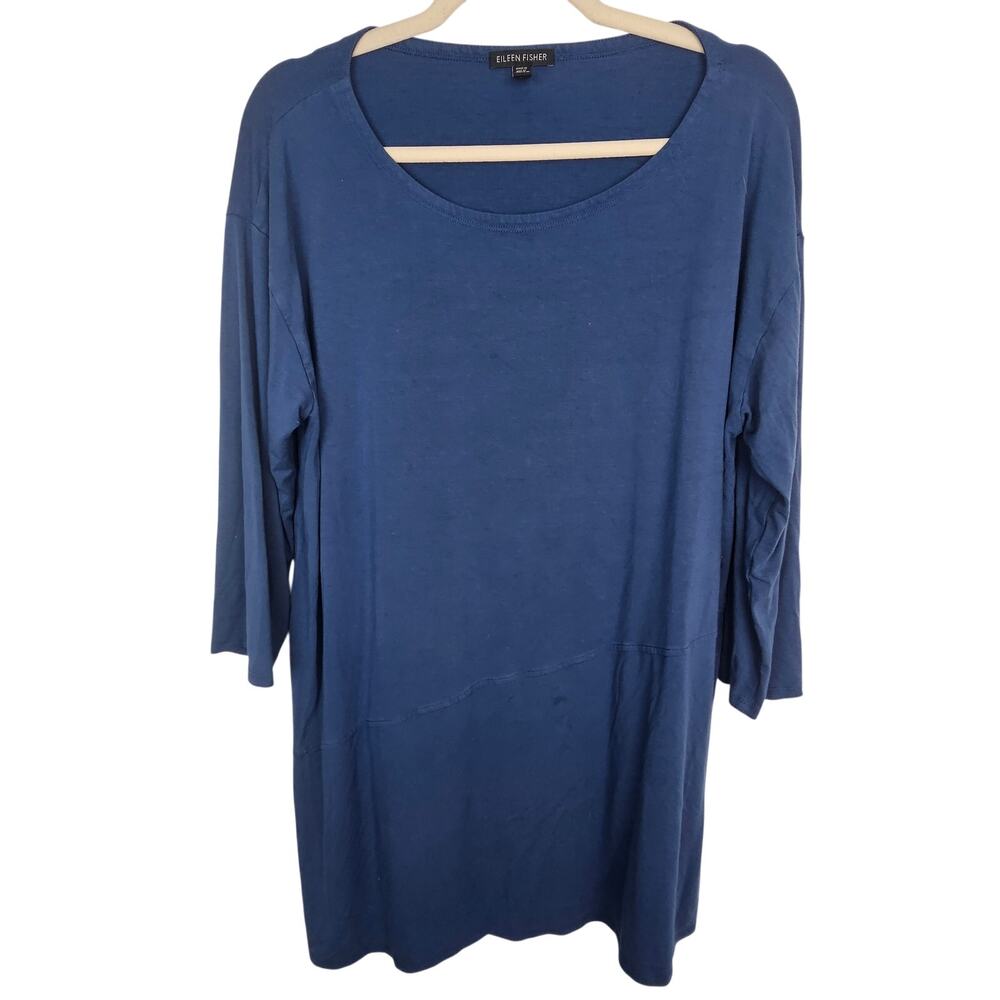 Eileen Fisher Womens Lagenlook Tunic XL Stretch Comfort Minimalist Sustainable